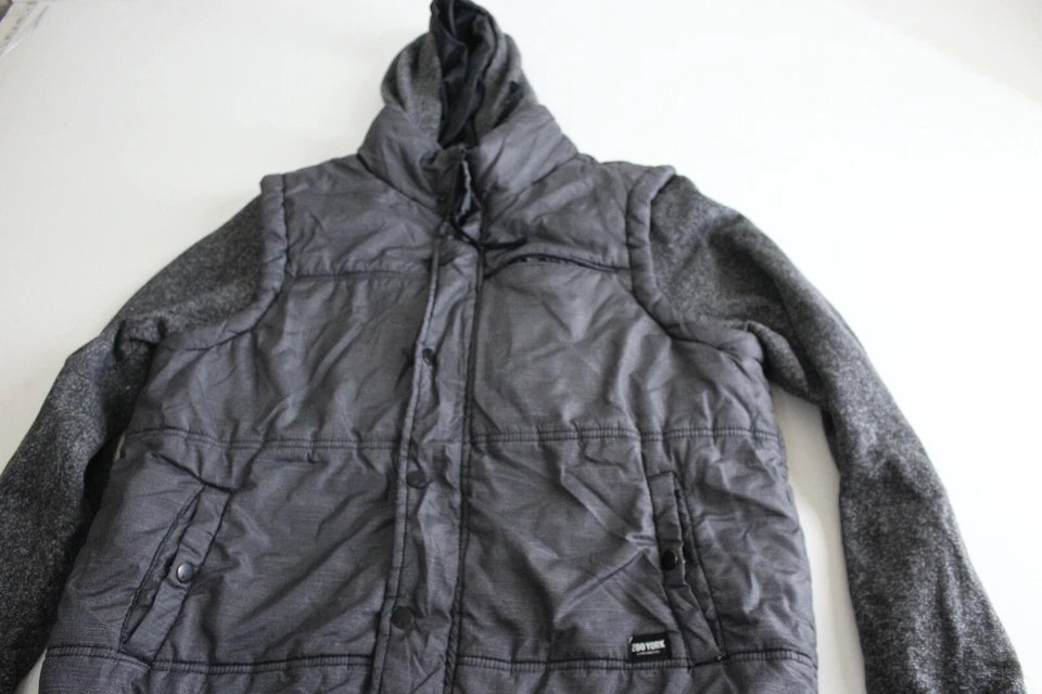 Zoo York Thick Puffy Zippered Hooded SWEATER Jacket Medium M - Image 2 of 4