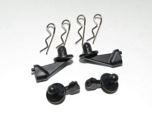 HB204575 HB HOT BODIES D8T EVO3 TRUGGY BODY MOUNTS WITH CLIPS