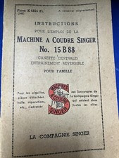 MODE. EMPLOI Singer 15 B 88