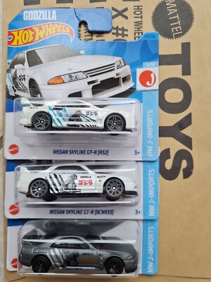 !Hot Wheels 3er  Pack! *NISSAN Skyline GT-R (BCNR32+R33) GODZILLA!!* (NEU&OVP)