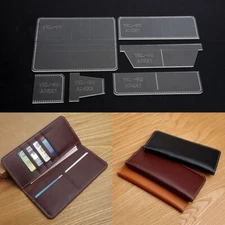 Acrylic Template for business long wallet Leather craft Pattern stencil YKL-90
