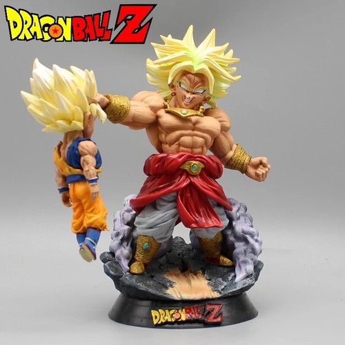 Dragon Ball Z Broly Goku Figurine Statue Collection Jouet Manga Anime 17 cm Pvc - Foto 1 di 5