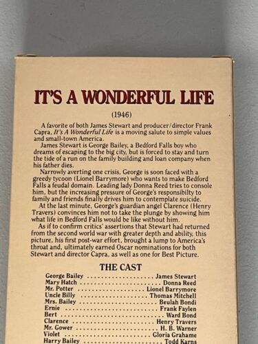 1946 It's A Wonderful Life Video Film Classics James Stewart Donna Reed B&W VHS - Picture 2 of 8