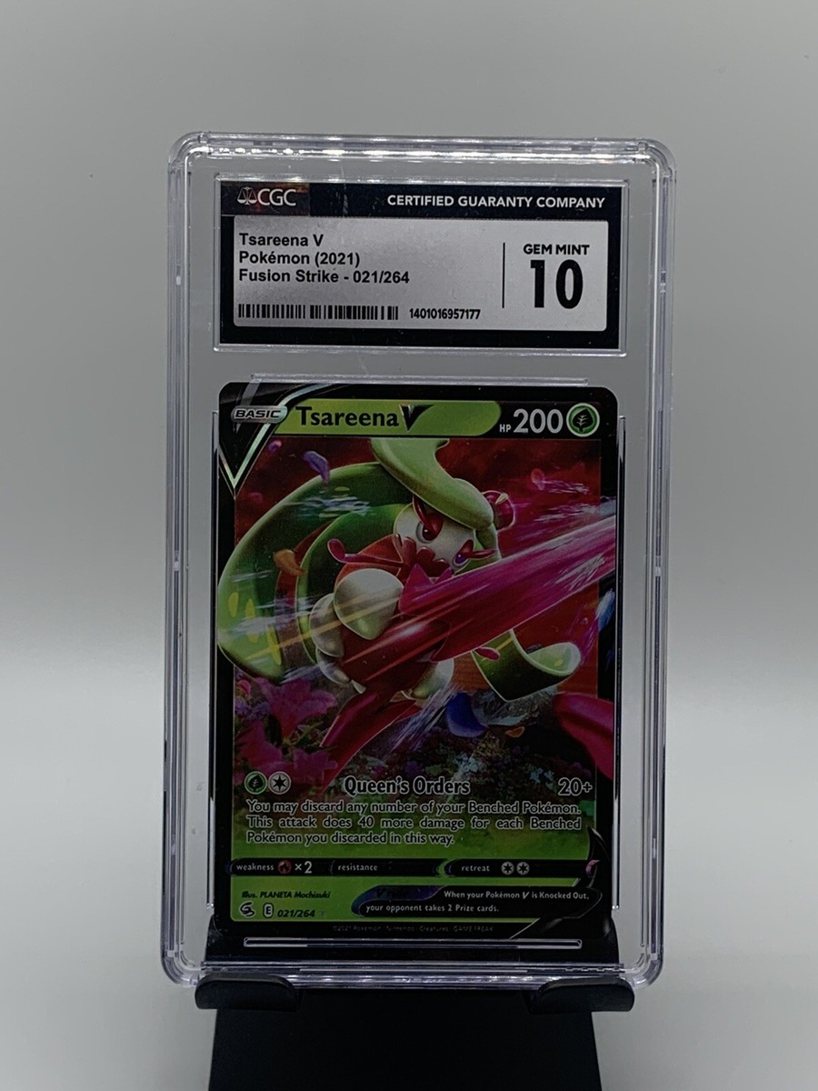 Pokemon TCG - Tsareena V - 021/264 Fusion Strike - CGC Gen Mint 10 Pokemon TCG - Tsareena V - 021/264 Fusion Strike - CGC Gen Mint 10