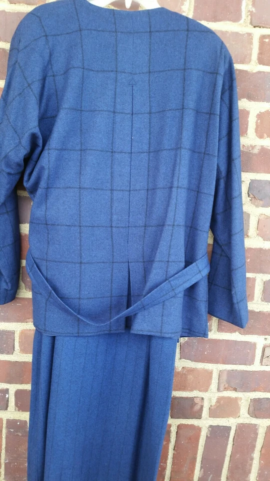 Vestido Vaina Perry Ellis Portfolio (12) y Chaqueta (L) 100% Lana (Vintage) Foto 3 de 4