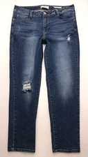 H384 Angels Jeans SIGNATURE SLIM BOYFRIEND High Super Stretch sz 12 (33x28")