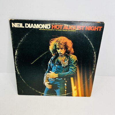 Neil Diamond Hot August Night Vinyl 2X LP Gatefold Record 1972 MCA Records