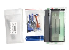 Repair Kit Compatible With Galaxy Note 8 Front Back Glass Cover Replacement Gray