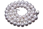 Suberb 17"12-14mm Natural South Sea Genuine White Near Round Pearl Necklace AAA