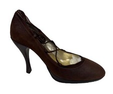 New 250 But Vintage Kenneth Cole Downey Street Suede Tie Up Heels Shoes 6