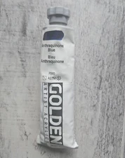 Golden Artist Heavy Body Acrylic Paint 2-Fl Oz Tube ~ Anthraquinone Blue