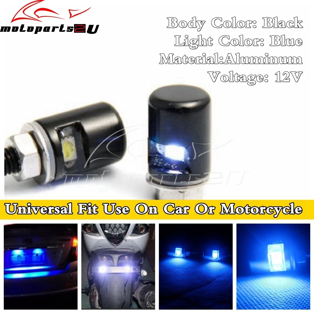 12V 6mm Blue LED License Plate Bolt Light For Police Car