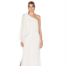 NWT $225 Laundry Shelli Segal One Shoulder Gown