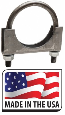 3'' Muffler Clamp U-Bolt Saddle Style Steel 3/8 U BOLT MADE IN USA 3 INCH