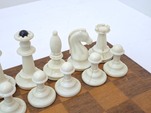 Vintage Soviet 1980s USSR plastic Chess Set 30 cm x 30 cm Collectible - Picture 11 of 24
