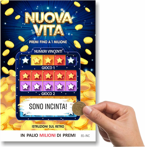 Gratta E Vinci SONO INCINTA Biglietti Annuncio Gravidanza Idea Originale E Diver - Foto 4 di 12