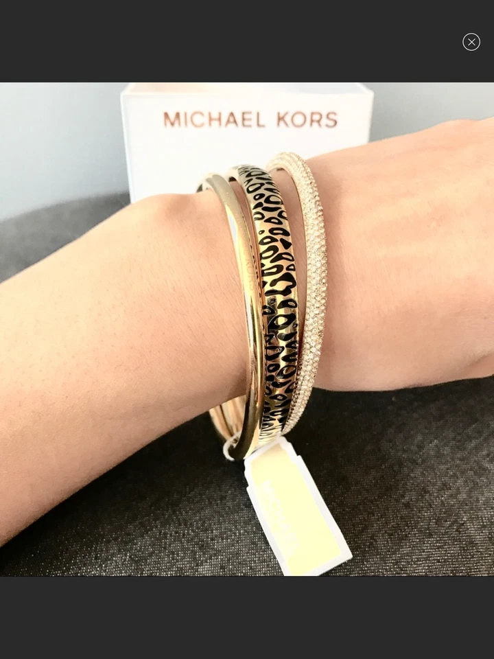 Michael Kors Tribal Animal Instincts 3 Pulseras MKJ4543 NUEVO CON ETIQUETAS Ret$185 Magnífico Foto 2 de 4