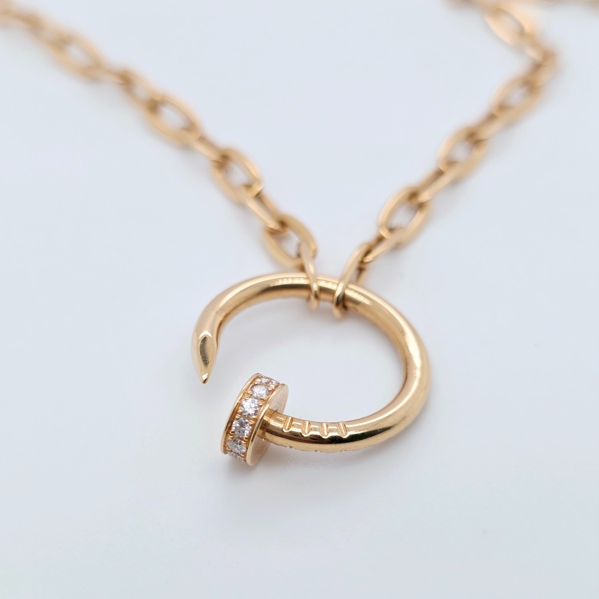 Cartier Juste In Clou Diamond Necklace, Paper Clip Chain, 18ct