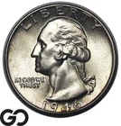 1946-D Washington Quarter 25C Silver, Superb Gem BU Lustrous