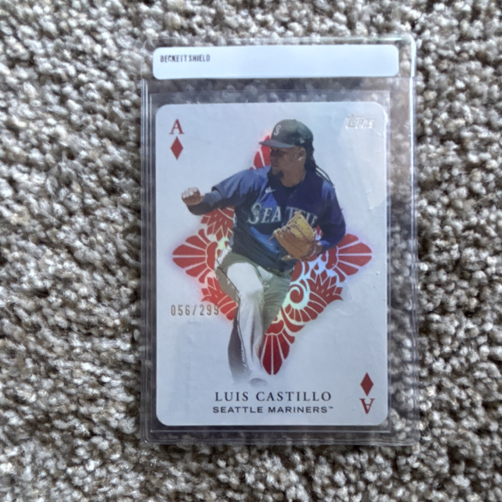 Topps 2023 Series 1 All Aces Luis Castillo AA-23 Black /299 Seattle Mariners