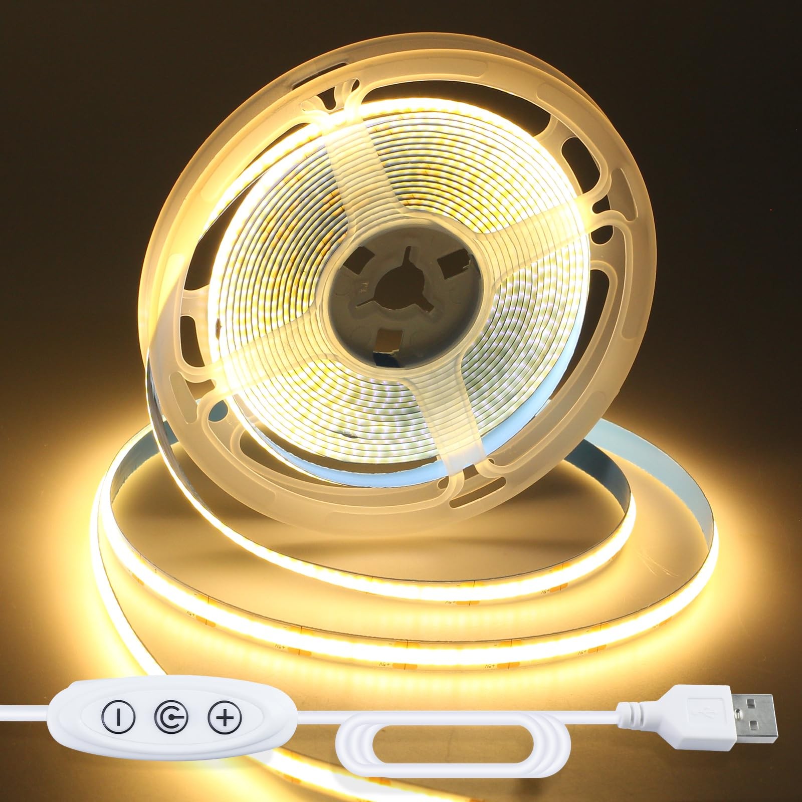 Ruban LED COB Éclairage Continu 5M USB pour Supprimer les Ombres Projecteurs