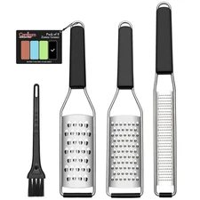 Lemon Zester Grater Three-piece Suit Heavy Duty Kitchen Tool for Parmesan Cheese