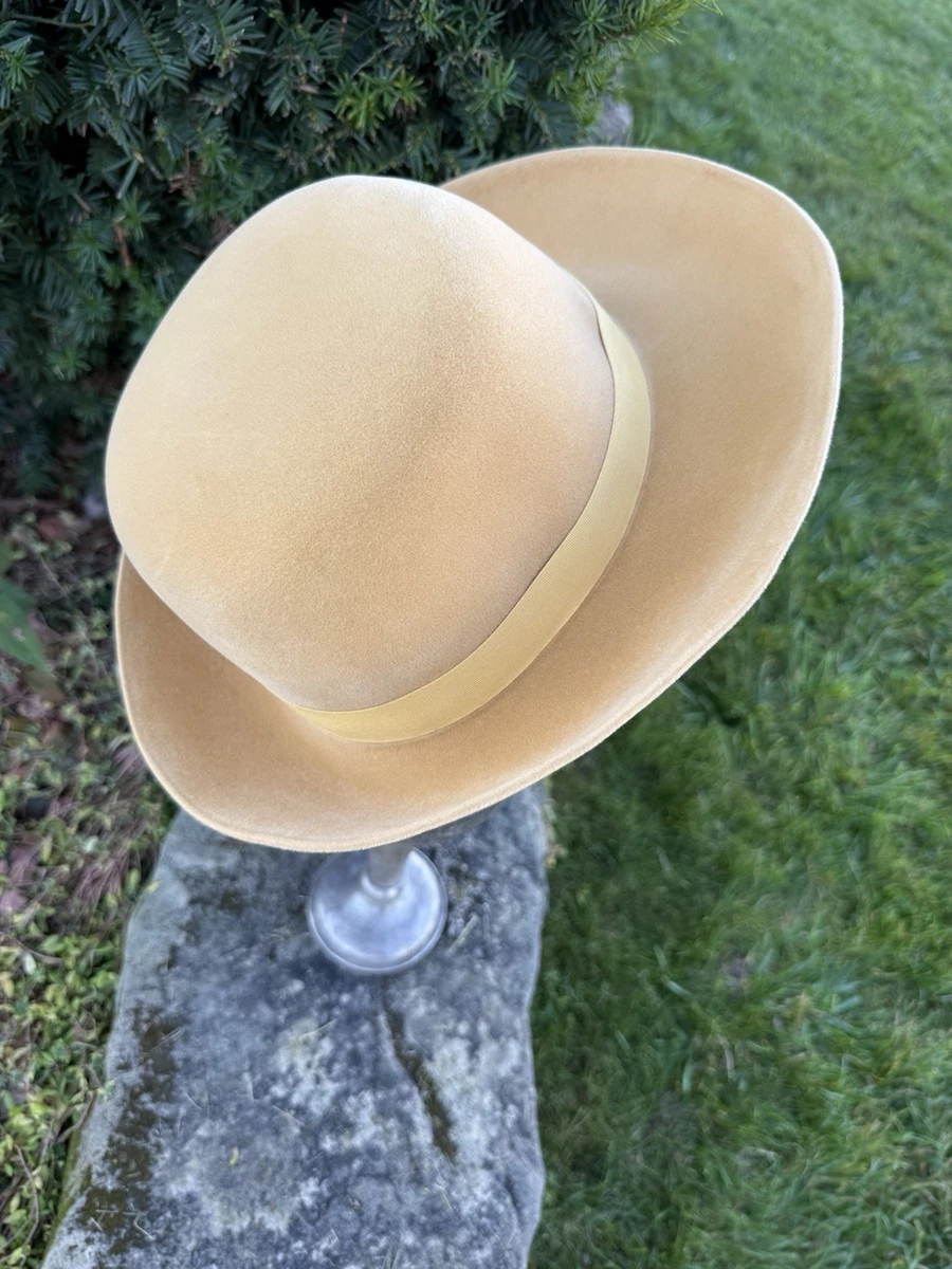 Sombrero Fedora Borsalino Vintage Calidad Supreme Amarillo Mostaza Moutarde Mimi Talla 22