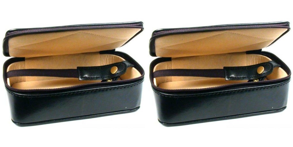 1/2" x 1 3/4" Leather Parcel Paper Travel Case Jewelers Storage 6"/2"/4" 2 Pcs