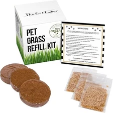 Cat Grass Refill Kit 100% Organic 3 Pack - The Cat Ladies
