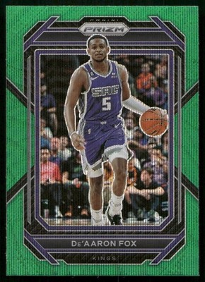 De'Aaron Fox - 2022-23 Panini Prizm Basketball - Green Prizm #118