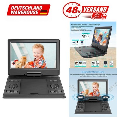 Tragbarer DVD-Player 12,1 Zoll HD USB Akku YOOHOO Schwarz