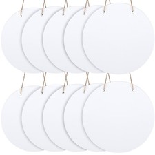 10 Pcs Round Sublimation Door Hanger Blanks Wall Hanging MDF Wood Blanks Unfi...