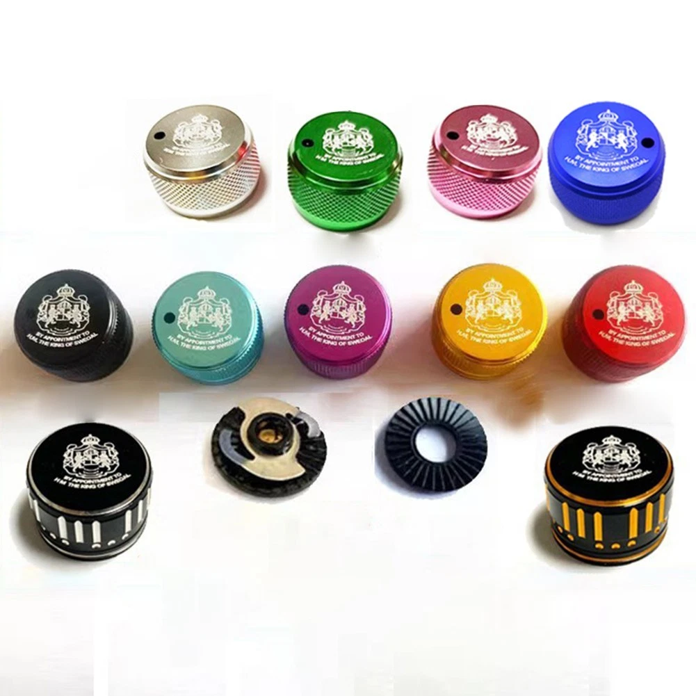 Mulinello Manico Manopole Pesca Sport Accessori Baitcasting Nero