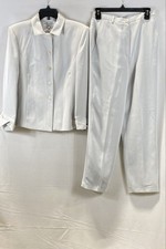 Larry Levine Women's Vintage Y2K Silver Pant Suit 2-Piece New Size 8