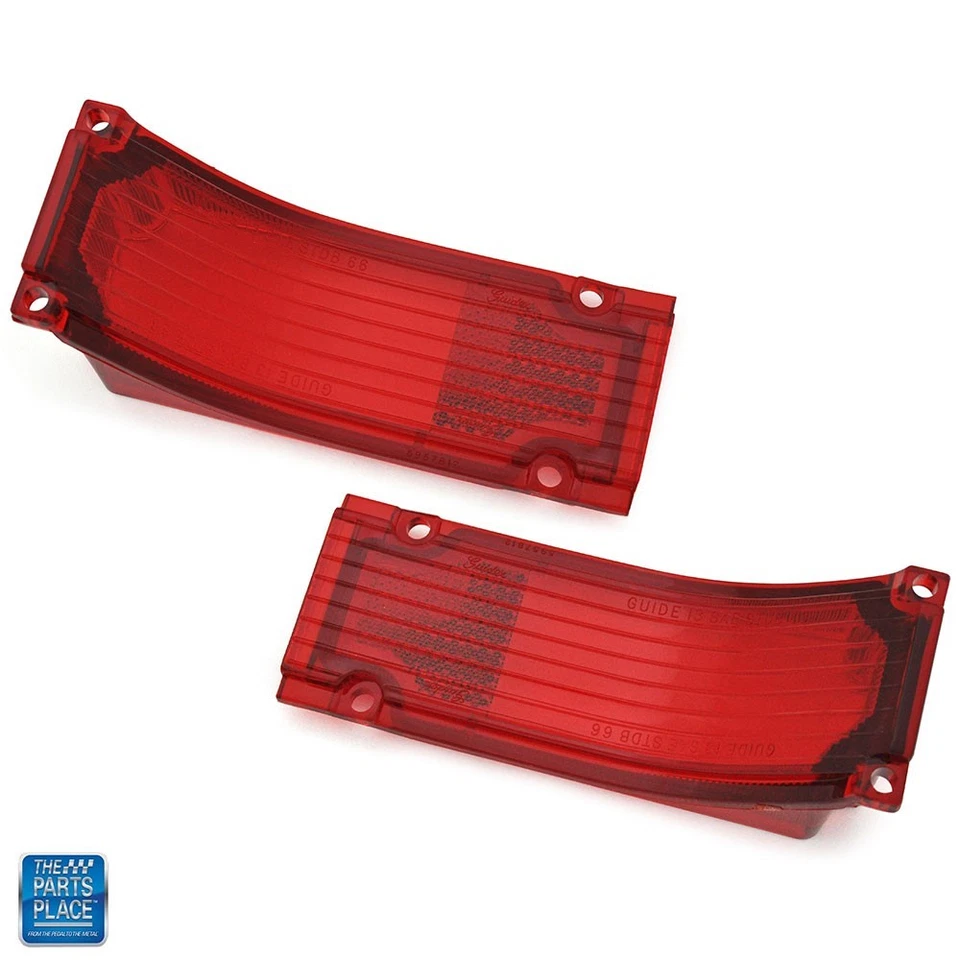 1966 Chevrolet Chevelle / Malibu Outer Tail Light Lamp / Light Lens - Pair - Image 1 of 4
