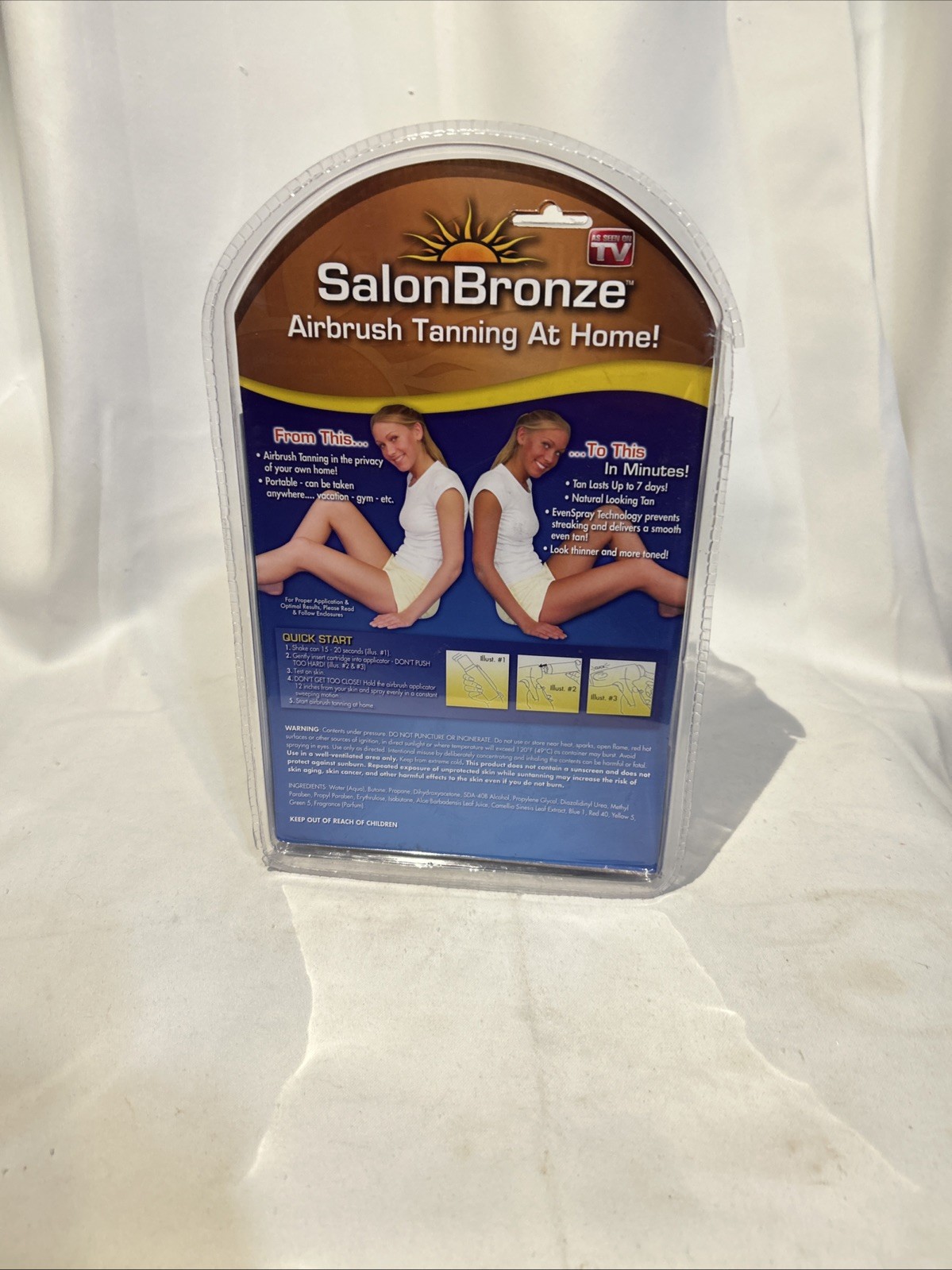 Salon Bronze Airbrush Tanning Kit Spray Gun and Large 4.5 Ounce Cartridge NEW