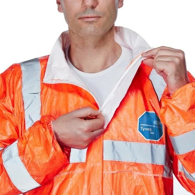 1 Suit DuPont™ Tyvek® 500 HV Coverall Model 125. Fluorescent Orange, Size: Small - Image 2 of 4