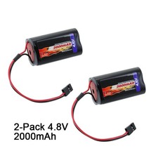 2 PACK 4.8V 2000mAh NiMH Square Receiver RX Battery for RC Receivers Airplanes