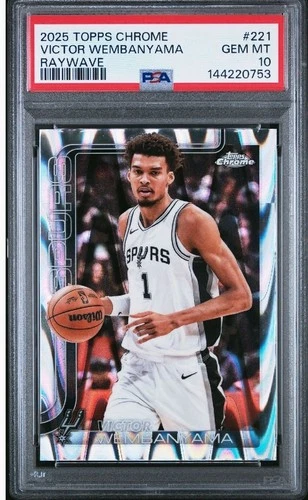 2025 Topps Chrome Victor Wembanyama Raywave PSA 10 Gem Mint