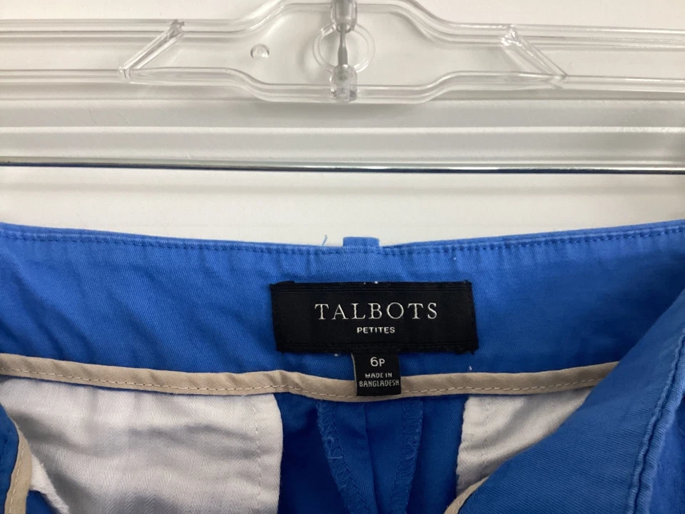 Bermudas azules Talbots frente plano para mujer talla 6P todos los días informales cómodos Foto 2 de 3