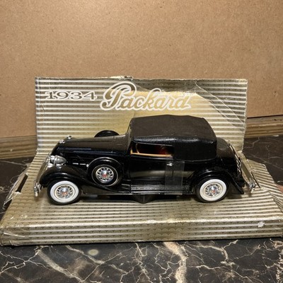 1934 Packard Anson Classic Die Cast Model Car Black Red Trim 1:27 Scale