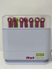 Vintage Conair Hot Sticks Hair Setter Rollers 14 Flexible Rubber Pink Green