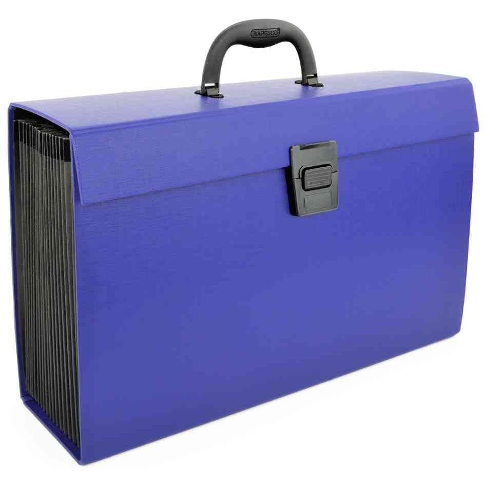 Trieur valisette A4 RAPESCO bleu à 19 compartiments pour classer vos documents
