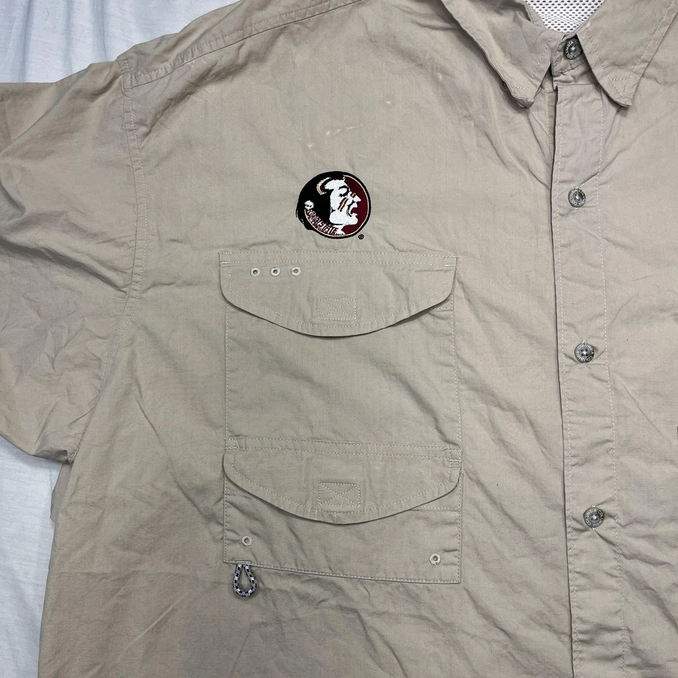 Camisa Florida State Seminoles Manga Corta Para Hombre 3XL Alta NCAA Fútbol Pesca Foto 4 de 4