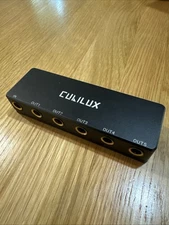 Cubilux Passive 6.35mm Headphones Splitter Box, 1/4” Stereo Multi Audio Dist.