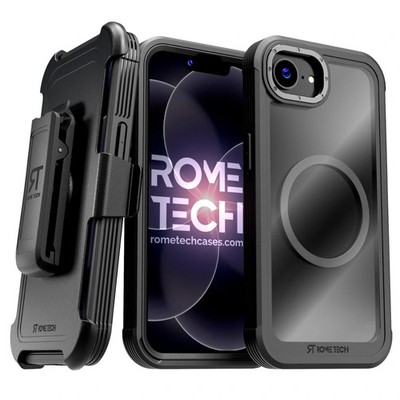 For iPhone 16E / 17E Strong Defender Clear Case With Magsafe + Holster