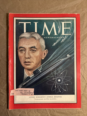 #ad #ad Time Magazine January 11 1954 Atomic Submarine’s Admiral Rickover $274.99