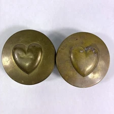 2 Vintage Horse Bridle Heart Rosettes Civil War/Colonial Era Antique Rare