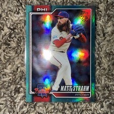 2026 Topps Series 1 - Matt Strahm #298 Aqua Holo Foil