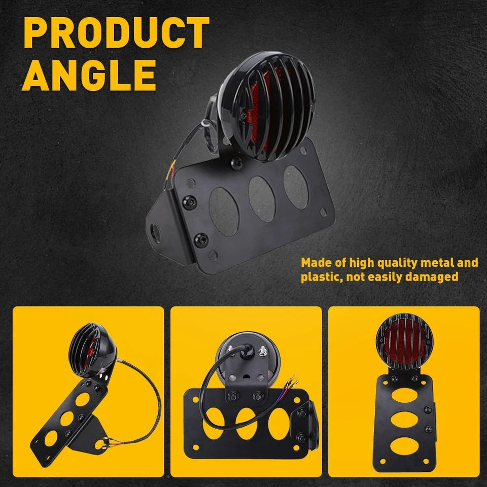 Soporte de matrícula de montaje de luz lateral de freno trasero LED para motocicleta para Bobbe Honda Foto 4 de 4